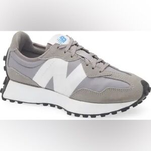New Balance Women’s 327 Gray and White Sneakers